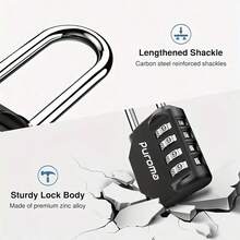 Resettable 4-Digit Long Beam Password Lock | A Keyless Convenience Outdoor Waterproof Padlock For All-Weather Use | Suitable For Various Storage Cabinets, Sports Lockers, Doors, Fences, Gates, And Toolboxes | A Versatile Security Tool For Home Storage, School, Gym, Travel, And Job Sites. Great Gifts For Homeowners.