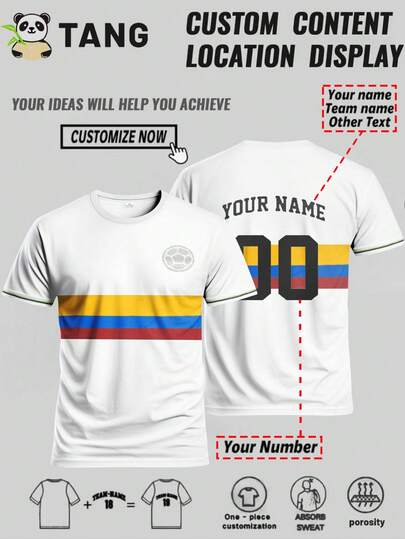 Camiseta de fútbol personalizada con rayas blancas para hombres, personalizada con nombre y número, cuello redondo, cómoda parte superior deportiva, adecuada para entrenamiento de fútbol, uso casual diario, excelente como regalo, estilo minimalista y elegante, personalizada, única, disfraces para hombres, armario cápsula, estilo básico/urbano para hombres, regalos ideales para él, novio, familia, amigos, para cumpleaños, elegante, moda, hipster, casual, minimalista y elegante, personalizada, única, disfraces para hombres, armario cápsula, estilo básico/urbano para hombres, regalos ideales para él, novio, familia, amigos, para cumpleaños, para vacaciones/feriados, para escuela/competencia, para deportes/escalada, ropa deportiva y de entretenimiento para hombres