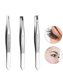 MEY Stainless Steel Tweezers Kit – High Quality For Hair Removal/Eyebrow Design And Shaping/Facial Hair Removal And Professional Precision - 銀色 - 查看 2