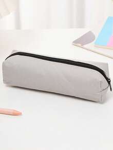 1pc Large Capacity Oxford Pencil Case & Cosmetic Bag - Multi-Purpose Zipper Pouch For Students Stationery, Cosmetics, Travel Essentials And Small Items, Back To School Supplies, Pencil Case, Backpack, Available In Black/Blue/Pink/Beige/Gray/Red/Purple/Navy/Yellow - Black - View 9