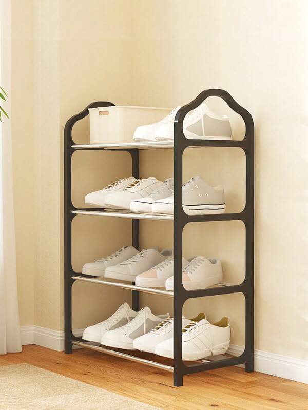 Organizador de sapateira de 4 níveis - Armário de armazenamento de sapatos independente para armário, porta de entrada e hall de entrada - Fácil de instalar e economiza espaço