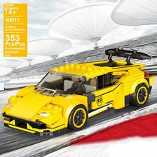 送给挚友/成年人的新年礼物:积木超级跑车——他们最爱的玩具!创意十足、趣味盎然的世界知名汽车系列微粒小型桌面拼图,适合作为家居/办公桌装饰,节日礼物,万圣节/感恩节/圣诞节礼物 - 彩色 - 查看 20