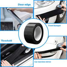 AD DIY Nano 3D Carbon Fiber Patterned Car Sticker, Threshold Protection Strip, Bumper Tape, Motorcycle And Bicycle Waterproof Modification Sticker - TZ-carbon Fiber - View 5