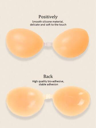 Invisible Silicone Push-Up Bra (Upgraded Version: Stronger Stickiness) - Women's Adhesive Bra Cover, Ideal For Weddings, Parties, Bars, Beaches, Performances, Intimate Dates, Backless Outfits & Strapless Looks, Perfect As A Gift And Bra Accessory