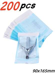200/100/50个装耐高温美甲工具消毒袋,多种尺寸自封式消毒袋,一次性消毒储存袋,适用于美甲工具、修脚工具、纹身工具、牙科工具、美甲用品、美甲艺术工具。高温消毒后提供长期无菌保护,防止交叉感染。美甲沙龙、纹身工作室、牙科诊所及日常使用必备的消毒耗材。 - 藍白色 - 查看 23