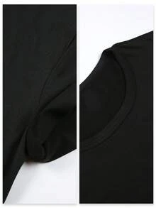 Wife Angel Heaven Graphic Tee , Women's Double Sided Printed Fashion Casual Round Neck 220gsm Cotton T-Shirt (1 PC)