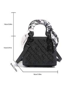 low tea Élégant et compact sac à main haut de gamme pour femmes Daphne, nouveau sac fourre-tout matelassé mode 2025, sac bandoulière, cadeau de Noël, sac de voyage et de fête - Noir - Voir 3