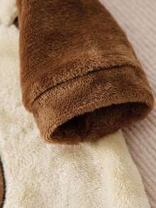 Yierying 男婴可爱熊耳角设计保暖内衬长袖连体衣，秋冬