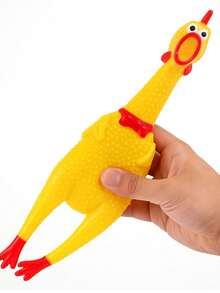 Chicken Chew Toy Fun Sound Toy For Dogs 3 Sizes - Yellow - View 9