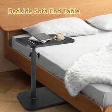 Adjustable C-Shaped Sofa Side End Table Coffee Laptop Table Living Room Bedroom - 黑色 - 查看 9