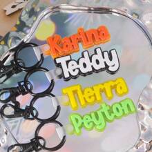 1 Pc Acrylic Name Keychain For Car Key, Name Tags For Men Boys, Custom 3D Printed Keychain , Custom Key Chain, Name Keychain , Custom Key Ring , 3D Printed Name, Custom Name Keychain ,Backpack Tag For Thanksgiving, Christmas Familly Girlfriend Mom Gifts,Delicate Romance, Utilitarian Chic