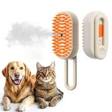 1pc Rechargeable Cat/Dog Steam Brush, Anti-Static Cat Grooming Spray Brush, Massage, Clean, Dematting - Multicolor - View 12