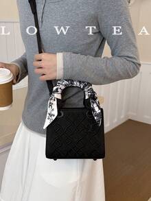 low tea Élégant et compact sac à main haut de gamme pour femmes Daphne, nouveau sac fourre-tout matelassé mode 2025, sac bandoulière, cadeau de Noël, sac de voyage et de fête - Noir - Voir 6