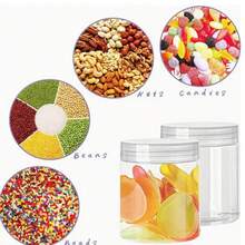 20 Pack Clear Plastic Jars With Snap-Lock Lids - Wide-Mouth Kitchen & Craft Storage Containers, Space-Saving Round Jars For Candy, Spices, Bathroom, Office - Ideal For Home, Commercial Use - Easy Grip Lid Closure, Food Storage Containers, Versatile Container, Snaplock