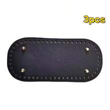 1 pezzo/2/3 pezzi Fondo in pelle PU con borchie, adatto per borse fai-da-te all'uncinetto, borse a tracolla - Fondo rotondo con fori, pratico per la tessitura - Senza fodera, monocromatico, bordi verniciati, progettato per la realizzazione di artigianato, senza accessori di chiusura.