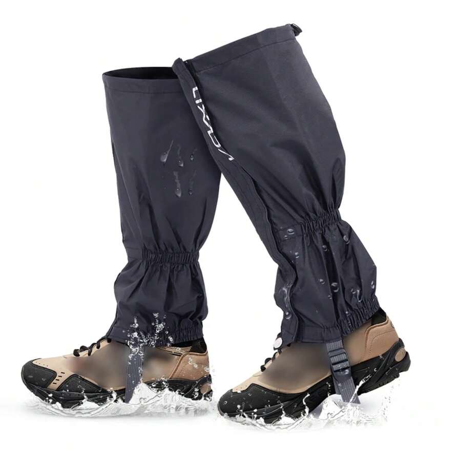 Polainas Lixada para esquiar al aire libre, acampar, senderismo, escalada, Legging impermeable para nieve, a prueba de viento, Teekking, botas de nieve para el desierto, cubierta para zapatos ICZV - Rojo - Ver 1