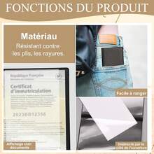 1pc Vehicle Registration & Insurance Card Holder - Transparent Plastic Document Sleeve For Car/Motorcycle Papers (1 Pc, Black)