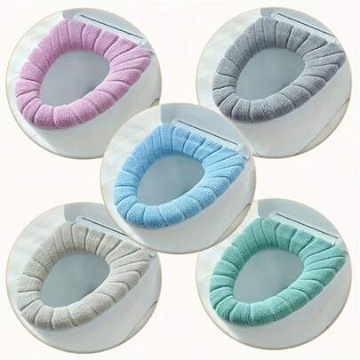 1件卡通马桶套，保暖防水，可水洗，加厚加宽马桶垫