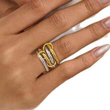 حلقات من الفولاذ المقاوم للصدأ متعددة الطبقات (3-4 طبقات) لا تبهت، متعددة الاستخدامات لمناسبات وأعياد مختلفة