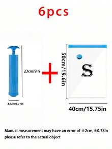 Large Vacuum Storage Bags, Vacuum Seal Bags For Clothing With Hand Pump, 80% Space Saver Bags For Clothes, Pillows, Comforters And Blankets, Home Travel Essentials