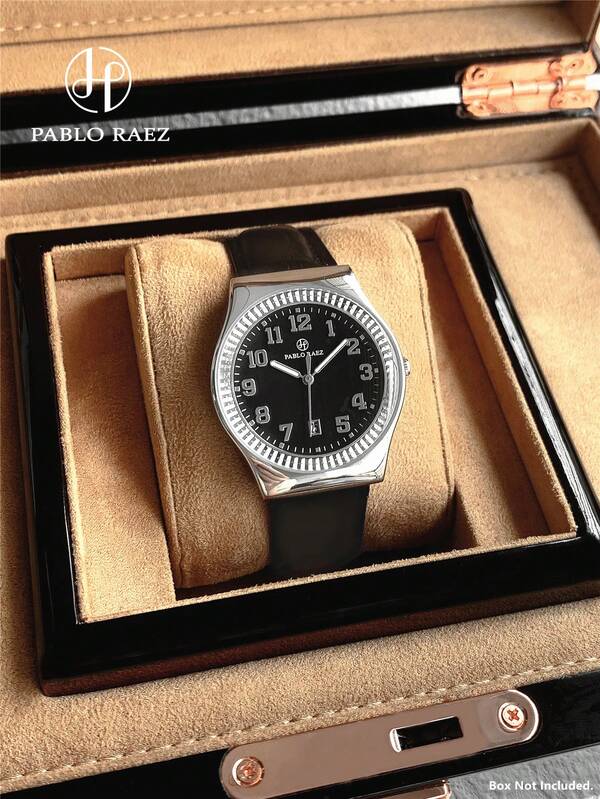 Pablo Raez 1 pieza Reloj vintage para hombre y mujer, reloj de pareja encantador original, de acero inoxidable, color plateado, microfiber suave y cómodo, estilo retro, con fecha, resistente al agua 50M, nuevo, para hombre y mujer, casual, deportivo, moda, bonito regalo para amigos, familia, padre, apto para uso diario, trabajo, fiesta, decoración, graduación, bodas