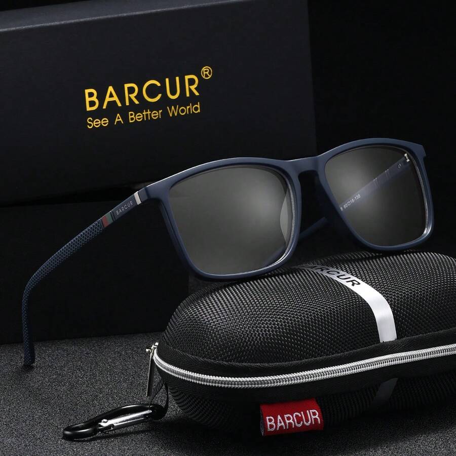 BARCUR 1 pieza Gafas clásicas de unicolor de PC (policarbonato) sin receta, cómodas y ligeras, adecuadas para el trabajo, la lectura y el uso de teléfonos