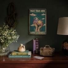 Vintage Thick Metal Tin Sign-Treat Your Mind With Kindness Sign 55QQ - Hãy trân trọng tâm trí bạn bằng lòng tốt - Xem 5