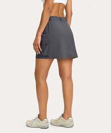 Women's Skort 5 Pockets Cargo Skirt Skirts Skorts Women Casual Summer Hiking - 海軍 - 查看 9