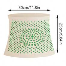 Samtgürtel aus Beifuß für ganzjährigen leichten Tragekomfort, grünes Polka-Punkt-Bauchdesign, nur Handwäsche, Unterbauchschutz