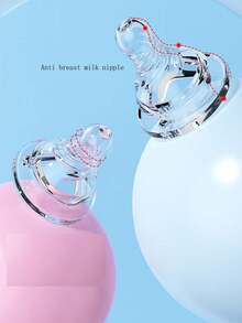 1 件带手柄婴儿奶瓶，防溢、防呛、防碎 PP 奶瓶，时尚动物图案设计（粉色和蓝色） - 彩色 - 查看 6