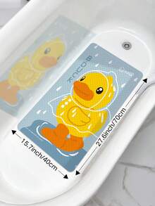 B. Duck 1pc Authorized B.DUCK Thick Shower Mat, Cartoon Duck Style, Anti-Slip Strong Suction Cup Bathtub Mat, Machine Washable Bathroom Accessories, Bathroom Decor
