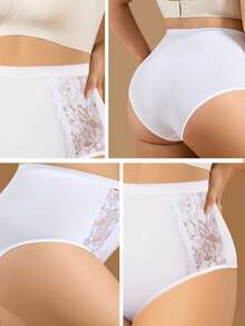 QUASTI 6 Buah Celana Dalam Wanita Ukuran Besar Berwarna-warni Elastisitas Tinggi, Nyaman, Anti Melorot, Membentuk Pinggang Tinggi 1XL-5XL - MultiWarna - View 10