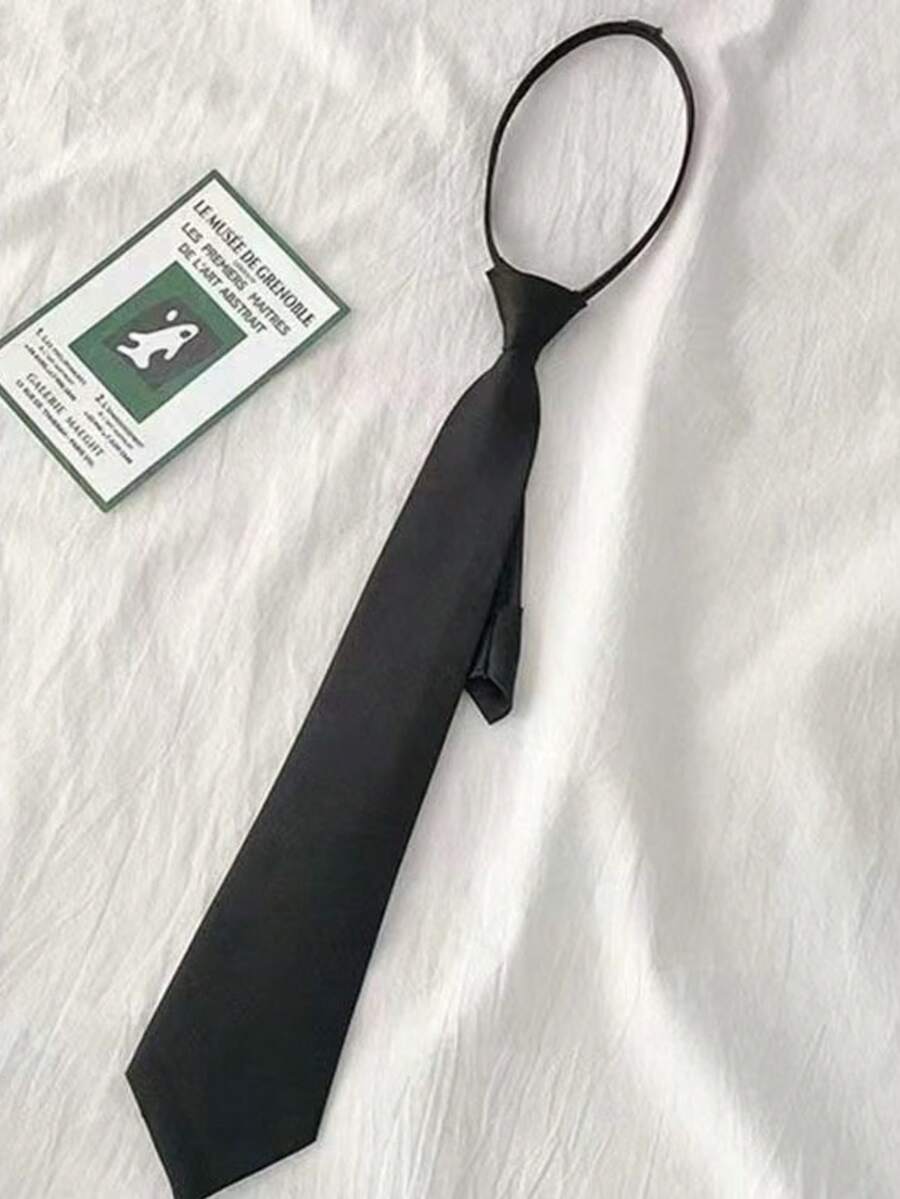 1pc Women's Collegiate Style Tie, Versatile Zipper Arrow Bow Tie, For Dress For Christmas Decor