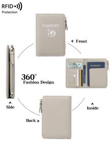Neuer multifunktionaler RFID Reisepasshalter, Lederoptik Geldbörse, Reisetickethalter, diebstahlsicherer tragbarer Reisepasshalter