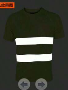 Nuevas camisetas de de manga larga y manga corta de secado rápido con cinta reflectante de alta visibilidad y bolsillos, que cumplen con los estándares ANSI/ISEA. - Camiseta de manga corta de color amarillo y azul marino. - Ver 4