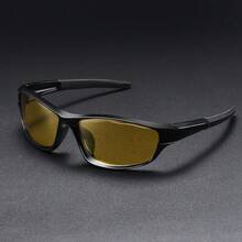 Punk Futuristic Fashion Large Frame Sunglasses, Colorblock, Suitable For Sports, Commuting, Fishing, Unisex, All Seasons