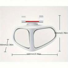2 件 360 度可旋转侧车盲点凸面镜汽车盲点凸面镜后视停车安全汽车外后视镜 - 黑色 - 查看 8