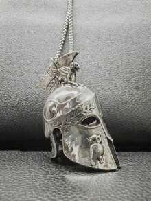 AD 1pc Light Gray Motorcycle Bicycle Bell Accessory, Safety Riding Protection, Motorcycle Angel Bell, Exorcism Bell, Retro Punk Motorcycle Electroplated Stainless Steel Lucky Riding Bell, Warrior Helmet