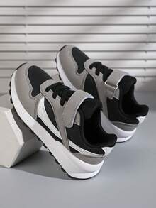 1 Pair Leather Upper Kids Versatile Student Boys Sports Running Shoes, Suitable For Daily Wear, Sports, Casual Outings - Multicolor - View 3