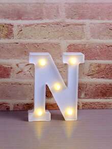 4个/1个 - 16厘米霓虹LED字母灯，电池供电，字母A-Z，适用于派对餐桌中心装饰、性别揭晓派对、生日派对和婴儿房装饰 - 白色-約16cm - 查看 21