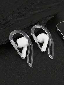 4pcs Transparent Ear Hooks, Compatible, TPU Anti-Lost Ear Hooks Accessories, Compatible With 1/2/3, 6mm Ear Hooks