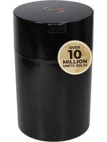 Coffeevac CFV2-SBK - El último recipiente de café sellado al aspiradora, tapa y cuerpo negros, 1.85 litros/1.6 cuartos de galón, CFV2-SBK - Gorra y cuerpo negro - Ver 2