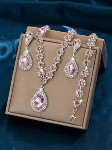 1pc Women's Fashionable Jewelry Set Including Necklace, Earrings, And Bracelet