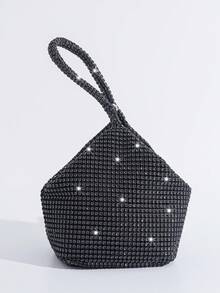 Túi xách đính đá thời trang & thanh lịch, ví cầm tay buổi tối - màu đen - Xem 2