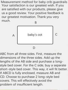 1pc Baby & Kids Bed Rail Guard, All Season Crib Bumper, Removable & Washable Bed Safety Guard, Prevent Falls & Crush, Suitable For Girls & Boys, Holiday Gift