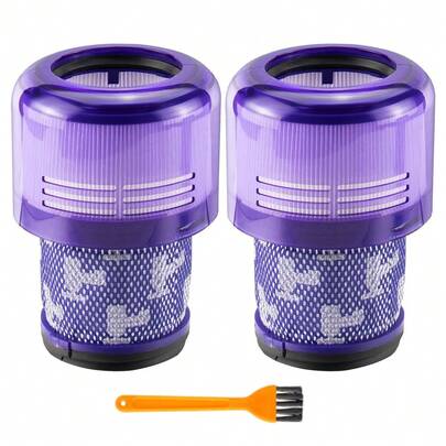 适用于 V11 Animal/TorqueDrive/Abso、V15 DT Comp、SV15、SV14、SV15/SV17、SV22、SV28 型号的真空吸尘器滤芯，零件编号 970013-02，带小刷头