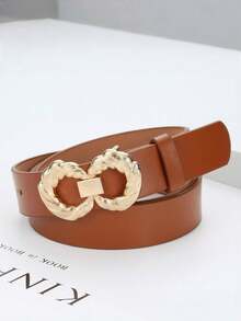 1pc Women's Fashion Versatile Braided Buckle Denim Belt