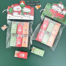 6 Peças de Borrachas Miniatura de Natal, com Desenhos de Boneco de Neve, Rena e Árvore de Natal, Perfeitas para Lápis de Estudante, Lembrancinhas de Festa e Recompensas em Casa ou na Escola