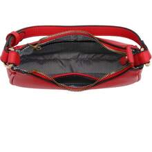 FashionPuzzle Small Crescent Shoulder Bag Underarm Purse - 紅/紅 - 查看 6