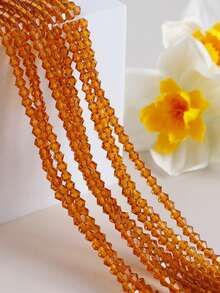 10 Strands (Approx. 1200+ Pcs) 4mm Shiny Glass Beads, Austrian Crystal Glass Rondelle Beads, Spacer Beads For Bracelets, Necklaces, Anklets, Earrings, Jewelry DIY Loose Beads - Multicolor - View 4